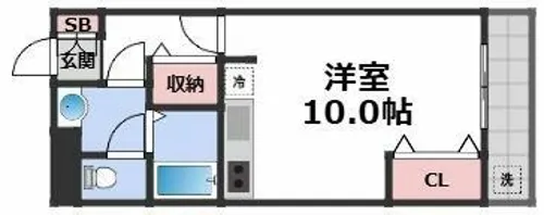ビィラ今里【4階】の間取り