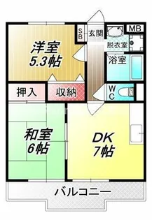 パストラルタツミⅠ【2階】の間取り