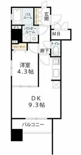 アドバンス西梅田【9階】の間取り