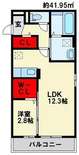 リアン ド ファミーユ A棟【2階】の間取り