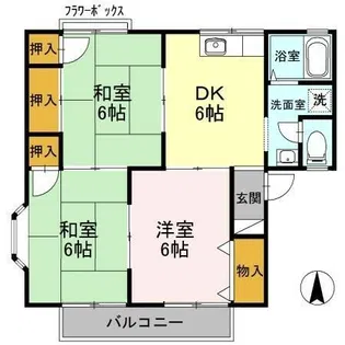 モーツァルト南笹原【2階】の間取り