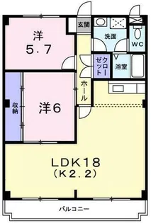 リバーサイド朝霧【2階】の間取り