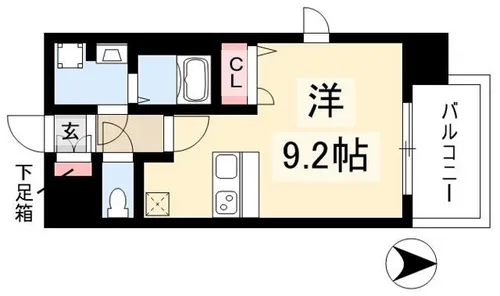 プレサンス名古屋STATIONアライブ【0902号室】の間取り