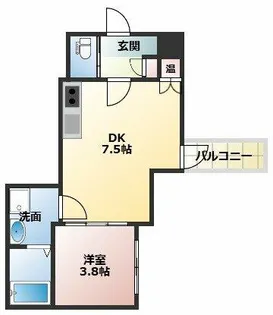 パシフィック千林【3階】の間取り