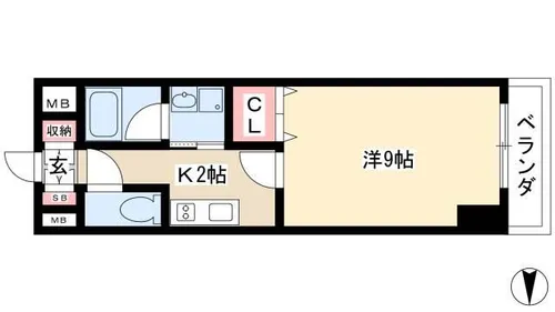 レジディア東桜【0510号室】の間取り