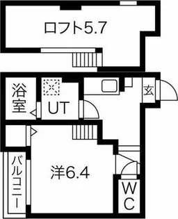 Cathbharr(カフヴァール)車道【1階】の間取り