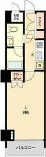 スクエア名駅南【4階】の間取り
