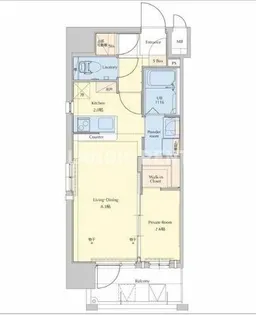ネストピア博多駅前Ⅲ【8階】の間取り