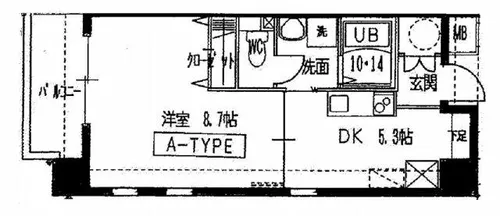 プレステージ靭公園【4階】の間取り
