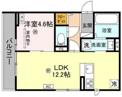 1LDKの間取り画像