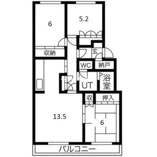 北海道札幌市手稲区富丘三条1丁目【マンション】の間取り