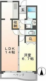 Crea名駅南【1階】の間取り