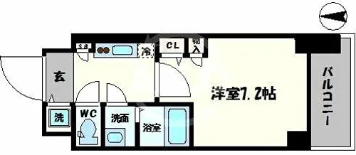 スワンズ谷町セントシティ【2階】の間取り