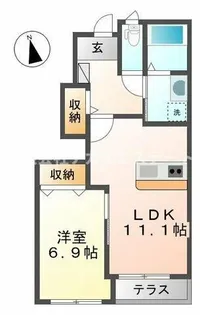 メゾン・アルモニー【102号室】の間取り