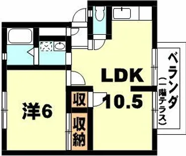 サンシティ平井B棟【201号室】の間取り