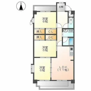 PASTORAL-N【202号室】の間取り