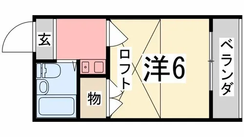 メゾン・ド・KY西飾磨【201号室】の間取り