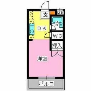 シャンテ八尋【1階】の間取り