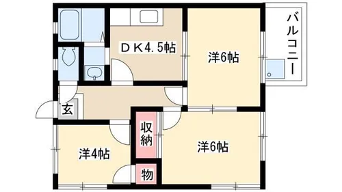 コーポ永楽【2階】の間取り