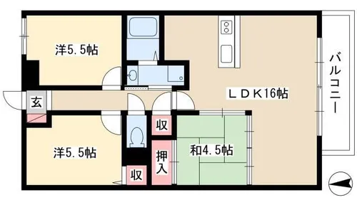 シーズンコート泰明町【602号室】の間取り