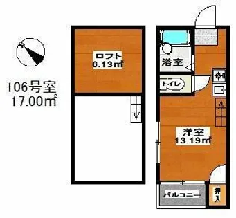 ニューパレス24【106号室】の間取り