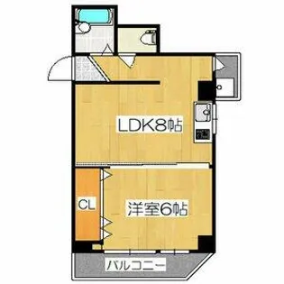 レナジア中川【202号室】の間取り