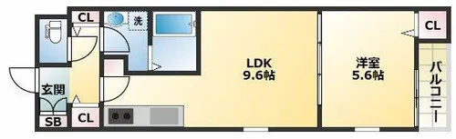 H and P 平野【3階】の間取り