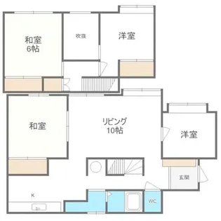 北海道札幌市手稲区稲穂四条3丁目【一戸建】の間取り