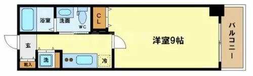 エスライズ四ツ橋【12階】の間取り