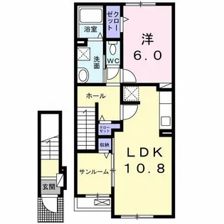 シエル【2階】の間取り