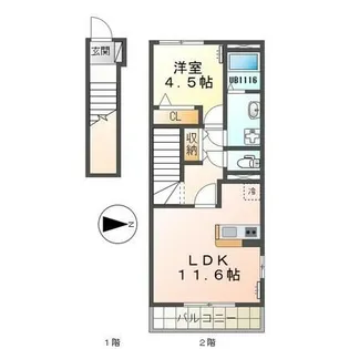 ベリモ【2階】の間取り
