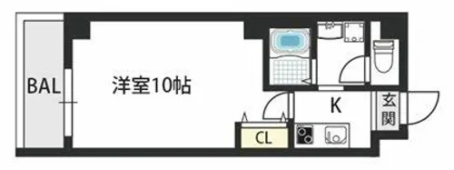 ヴィラナリー大今里【9階】の間取り