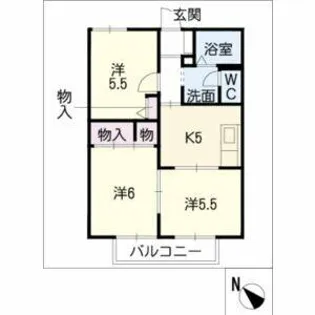 ディアス花水木 A棟【1階】の間取り
