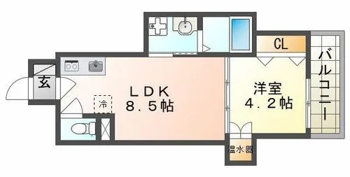 And Feliz【3階】の間取り