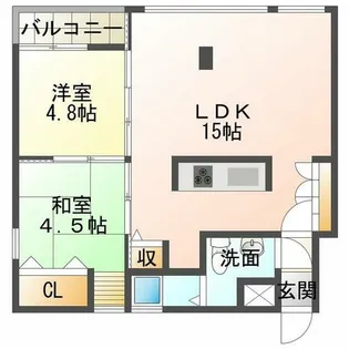 ソレイユ王塚台【1階】の間取り
