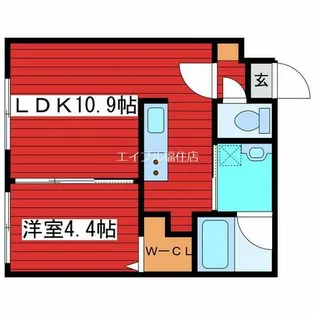 Aster月寒西Ⅱ【3階】の間取り
