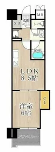 マスターズレジデンス道頓堀Ⅲ【7階】の間取り