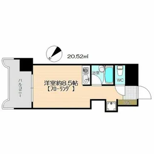 ロマネスク南天神【10階】の間取り