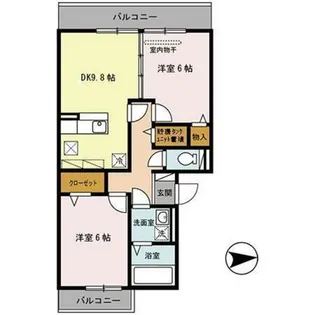 アビーロード巽東【2階】の間取り