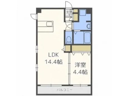 ラフレ平岸【401号室】の間取り