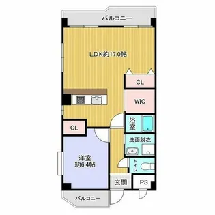 SEASONCOURT FUKUE【7階】の間取り