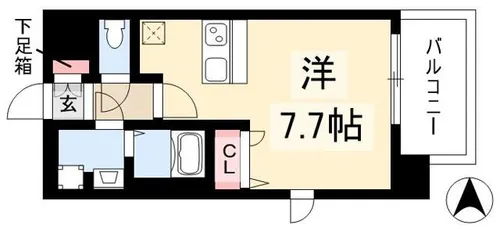 プレサンス名古屋STATIONアライブ【15階】の間取り