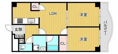 くすのきハイツ【3階】の間取り