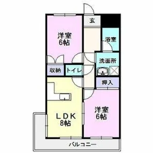 パークサイドスズK【4G号室】の間取り