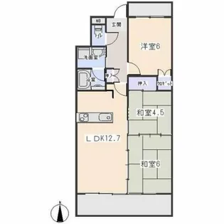 マンションリバーストーン【306号室】の間取り
