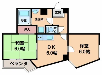 ノアーズアーク桃谷駅前【8階】の間取り