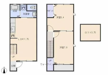 フォアサイトB【2B号室】の間取り