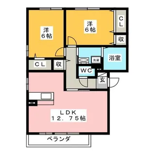 グランパティオ A棟【2階】の間取り