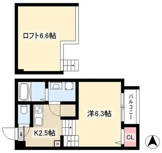 サニーデイズ中村公園【203号室】の間取り