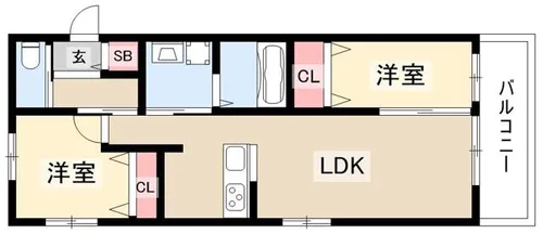 LUX御影【101号室】の間取り